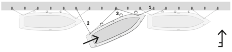 PER · Atraque con viento perpendicular del mar al muelle o viento-de-fuera - Escola Port Barcelona