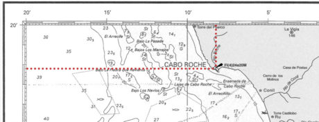 PER · Ejemplo - conocer las coordenadas de Cabo Roche en carta de navegación · Estrecho - Escola Port Barcelona